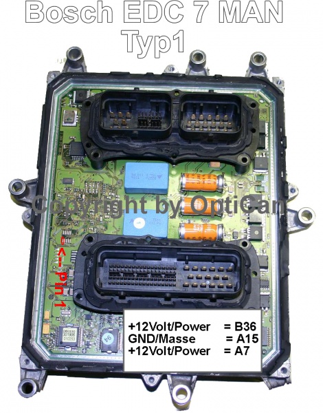 Bosch EDC 7 (MAN Truck) pinout diagram 1
